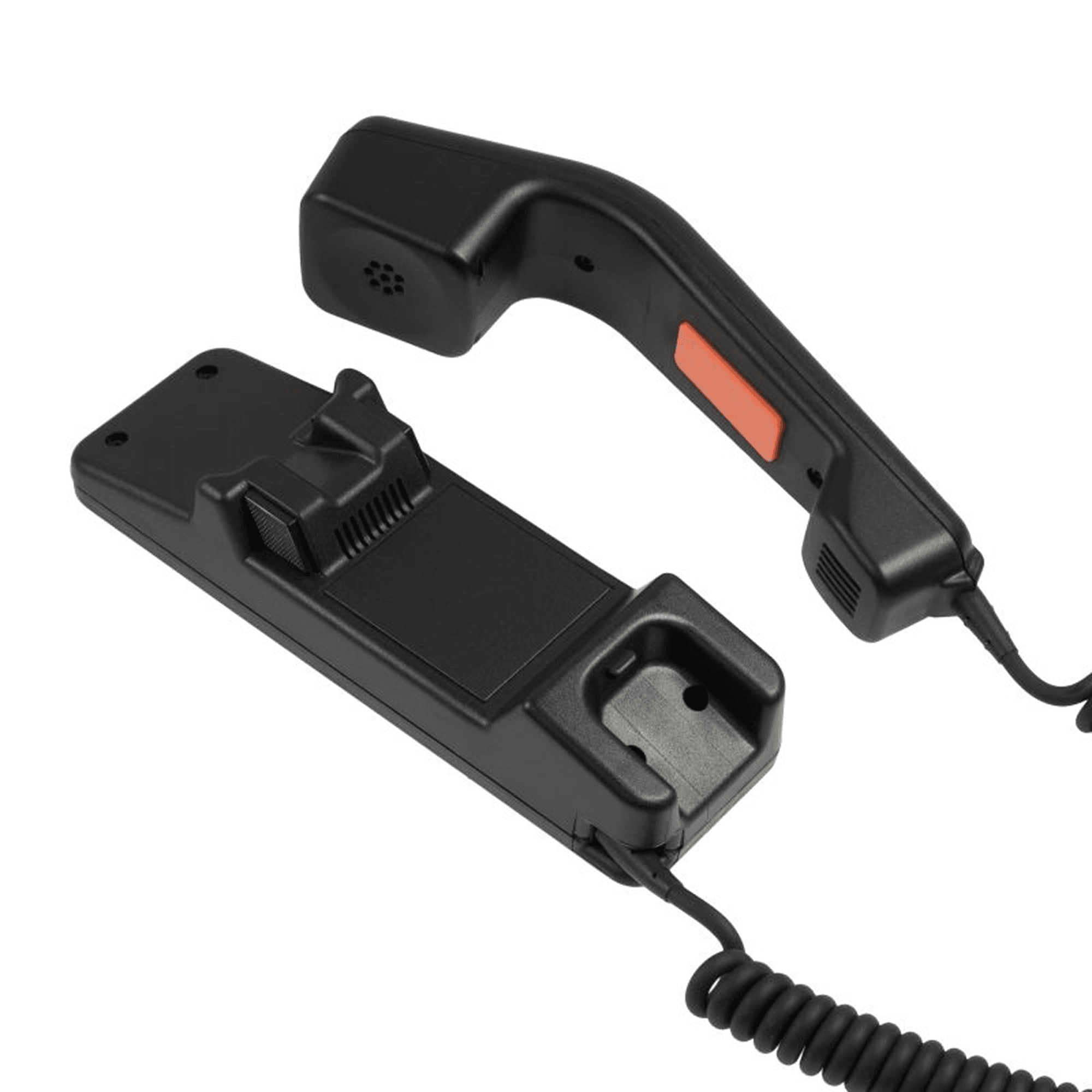 HA11 EVO handset with A10 cradle and PTT button, 6511-002-002-51, pei tel Communications