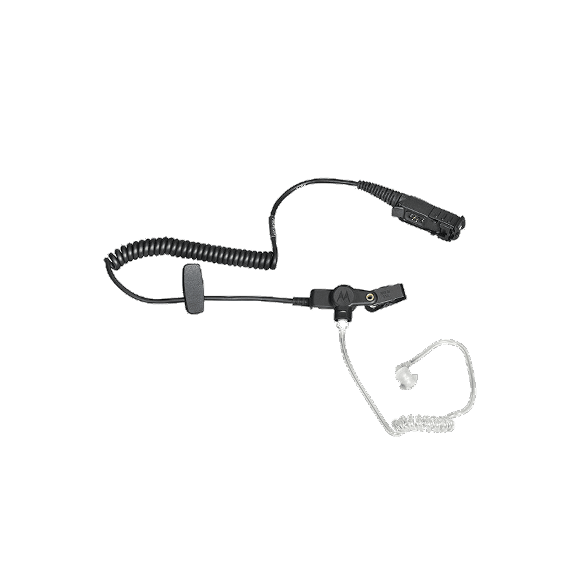 1-Wire Receive-Only Earpiece with Translucent Tube Short Cord, PMLN6758A, Motorola Solutions