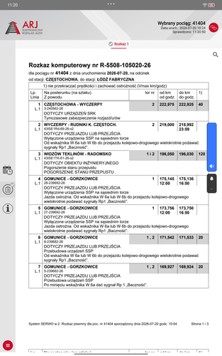 mARJ – mobile Electronic Timetable for train drivers
