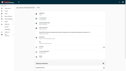 Maintenance Application – rail vehicle maintenance management system