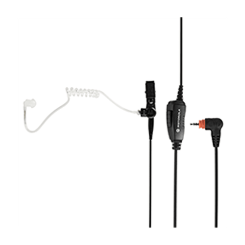 1-wire surveillance earpiece with acoustic tube and inline PTT, PMLN7158, Motorola Solutions