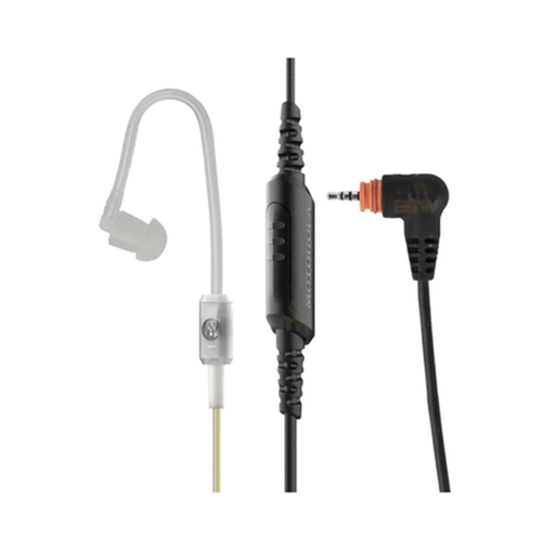 1-wire clear tube earpiece 2.5mm angled single pin, PMLN8191, Motorola Solutions  